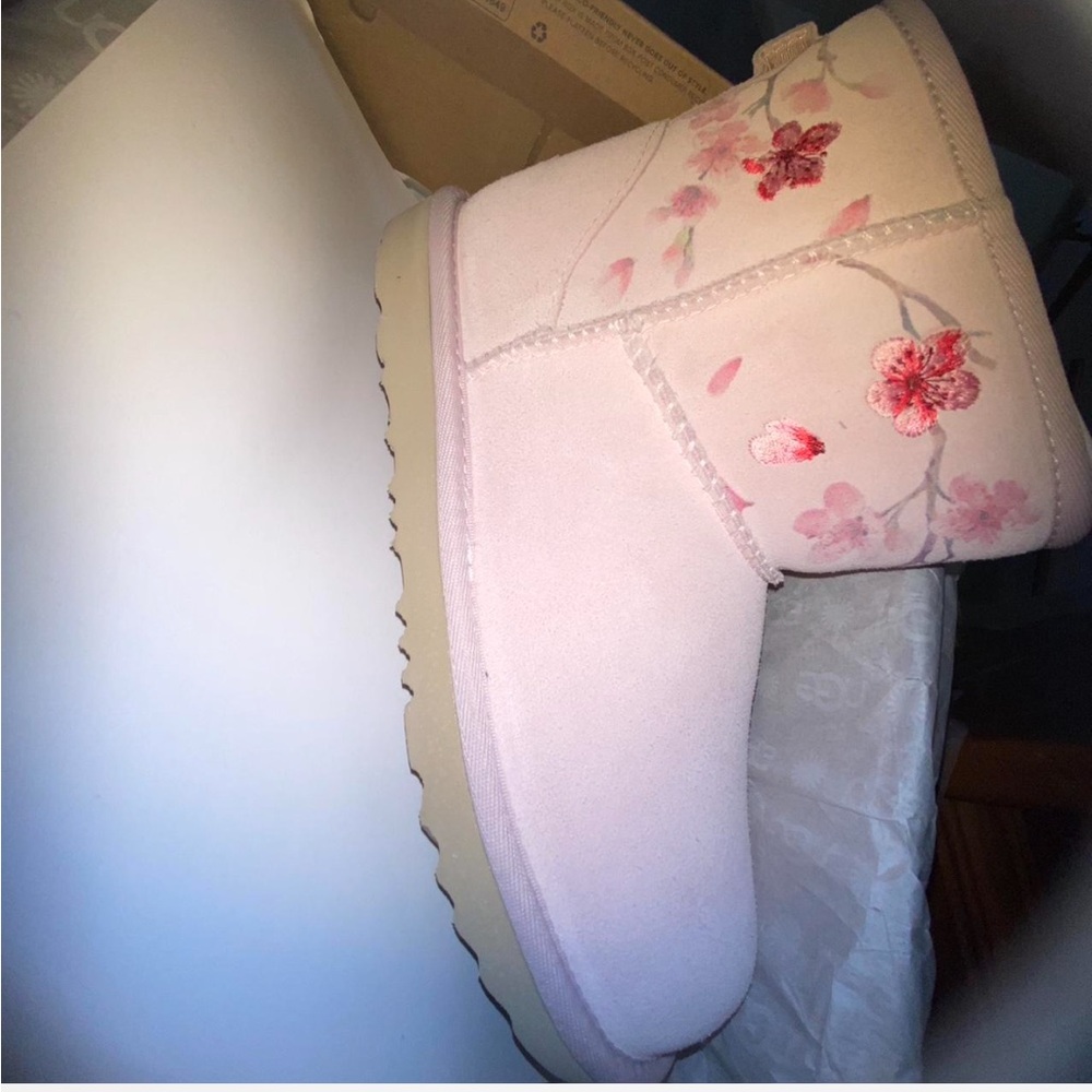 UGG Pink Floral Kids Boots